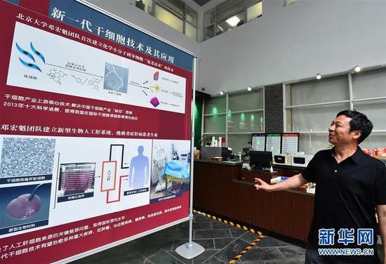 5月2日，北京大学生命科学学院教授、干细胞研究中心主任邓宏魁接受记者采访。新华社记者 张晨霖 摄